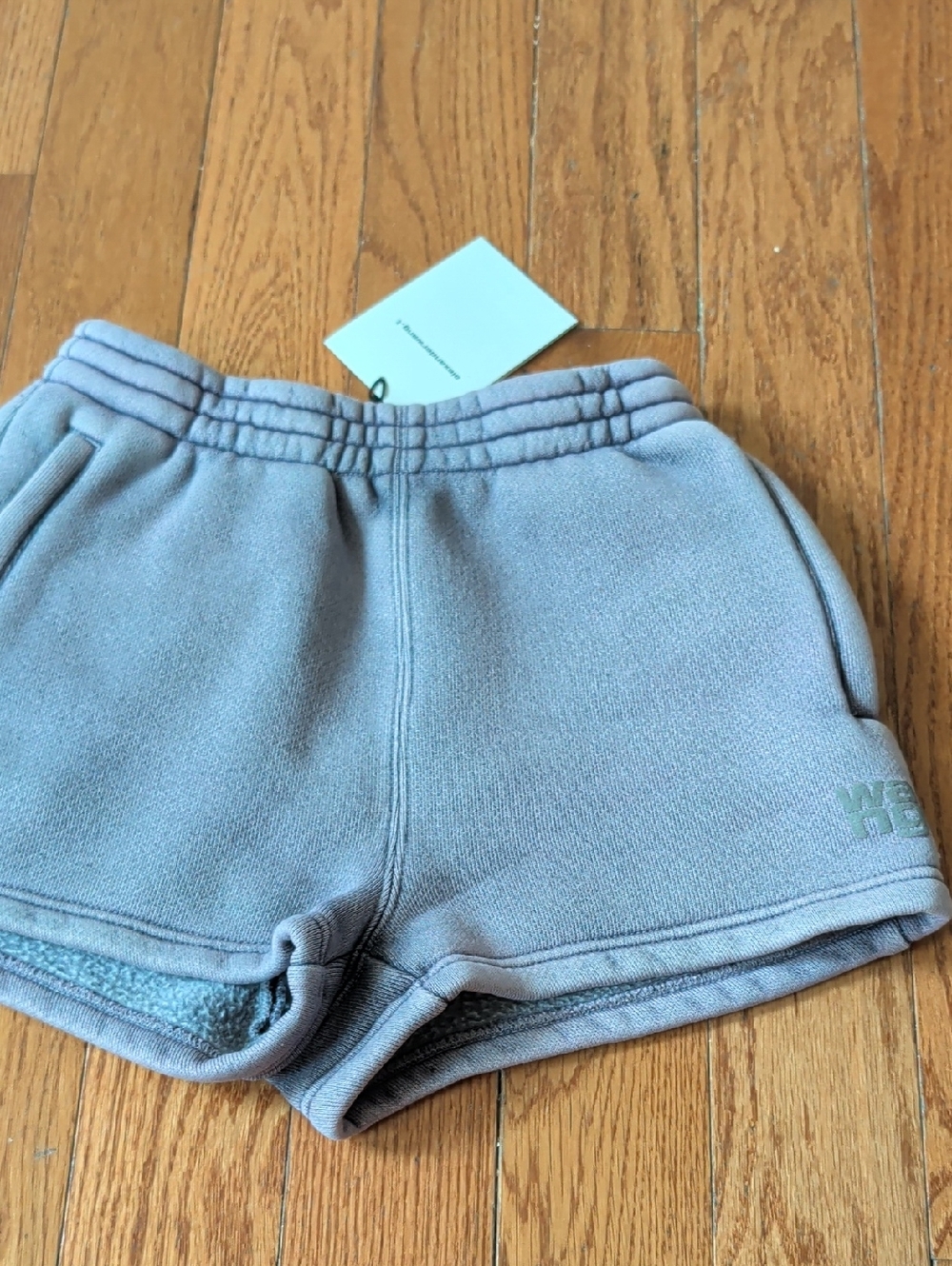 Alexander Wang lilac acid wash terry shorts